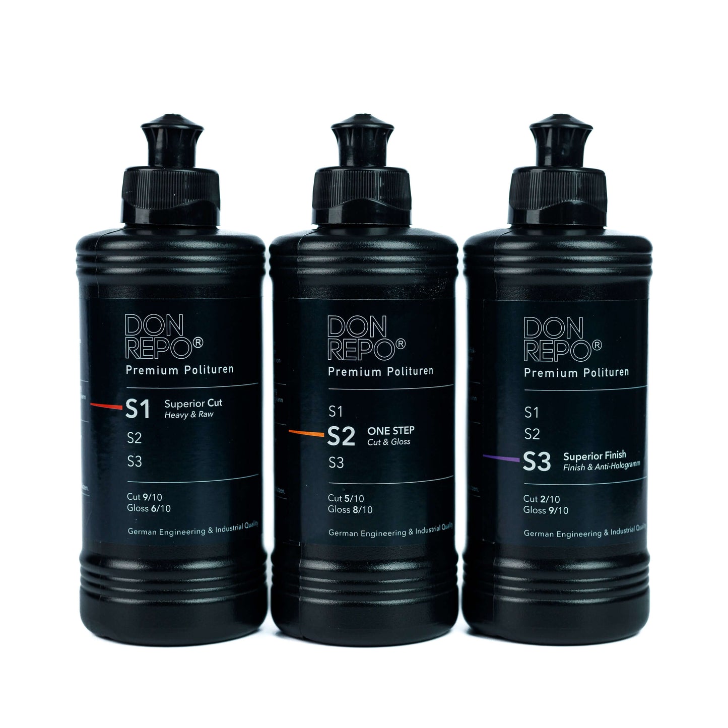 DON REPO MIX: 1xS1, 1xS2, 1xS3 - 3x250g for optimal paint care